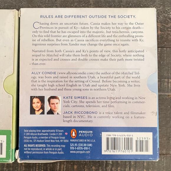 The Complete Matched Crossed Reached Trilogy-Ally Condie Audiobooks Unabridged - Picture 4 of 6